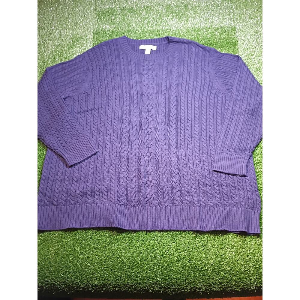 Cozy & Stylish Amazon Essentials Navy Cable Knit Sweater 5X NWT